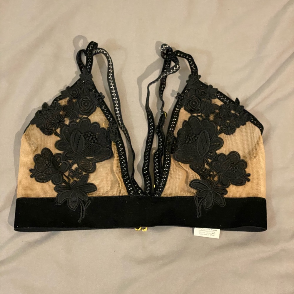 For Love & Lemons embroidered bralette
